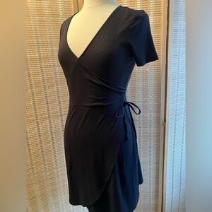 SO NWOT Black Wrap Dress